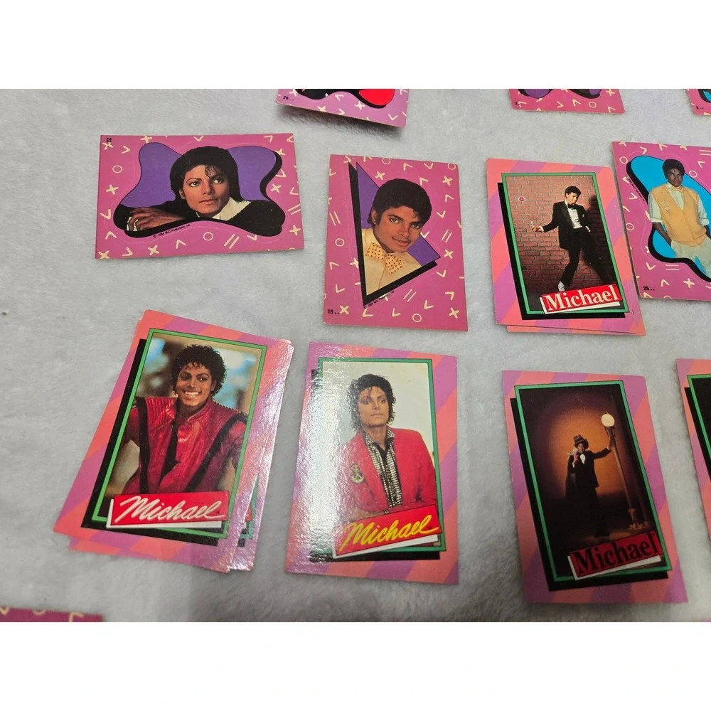 Vintage 1984 Michael Jackson Trading Cards & Stickers Lot Thriller Era Topps MJJ